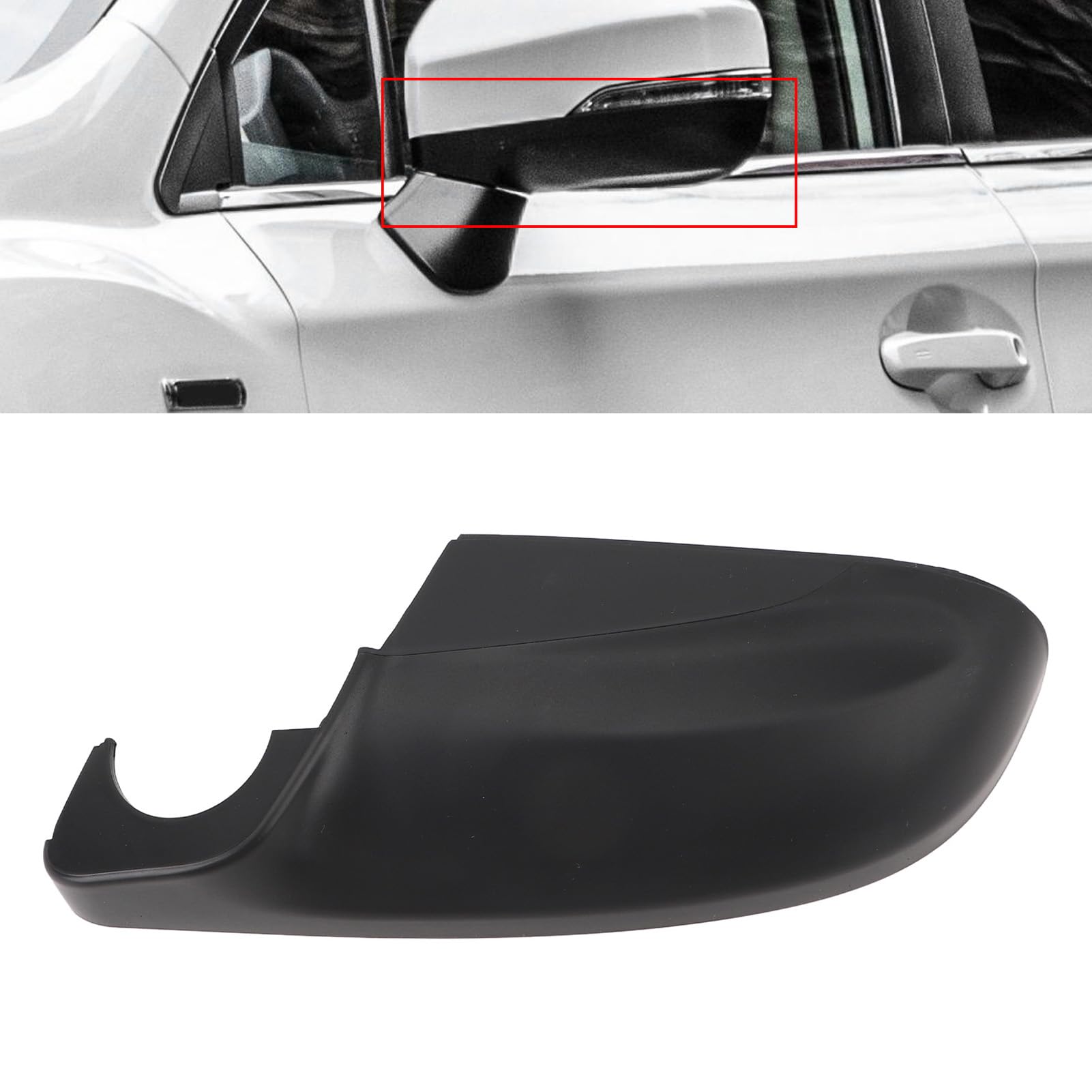 Amazon.com: Lower Mirror Cover Cap Black Shockproof Rearview